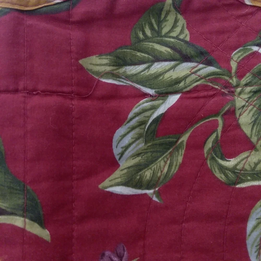 Waverly Set of 2 Pillow Shams & Quilt 87x87 Floral Butterflies Magnolia Cottage